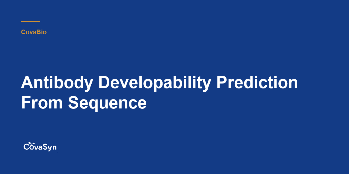 Antibody Developability Prediction From Sequence