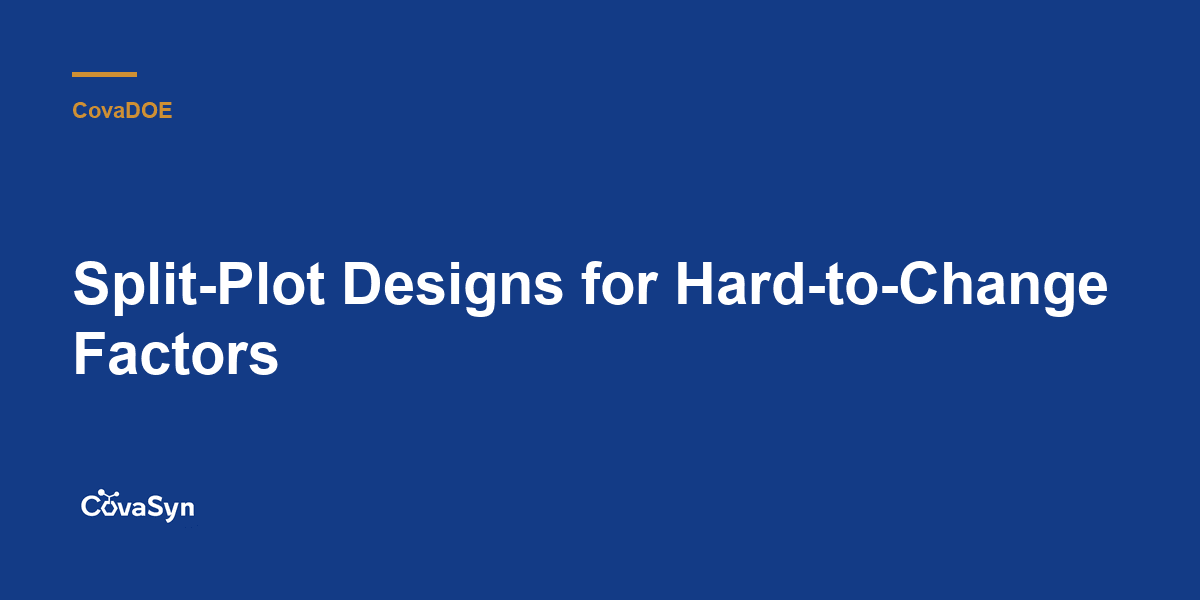 Split-Plot Designs for Hard-to-Change Factors